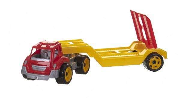 Kamion s přepravníkem na auta – Červeno-žlutý