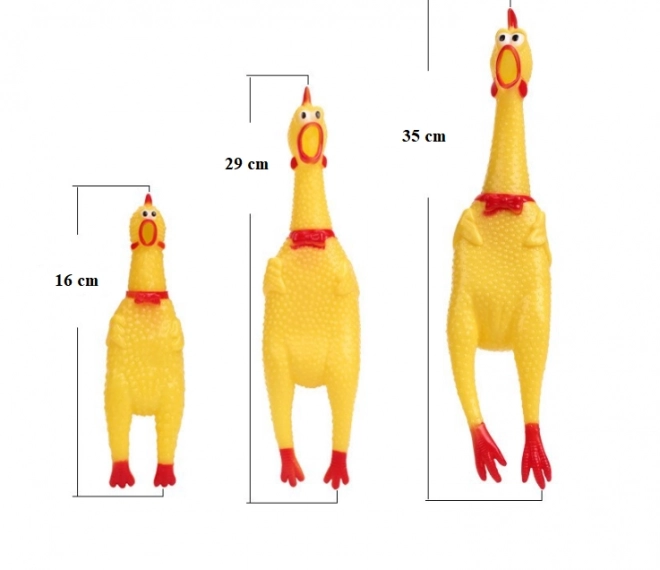 Pískací hračka pro psy - kuře, 29 cm