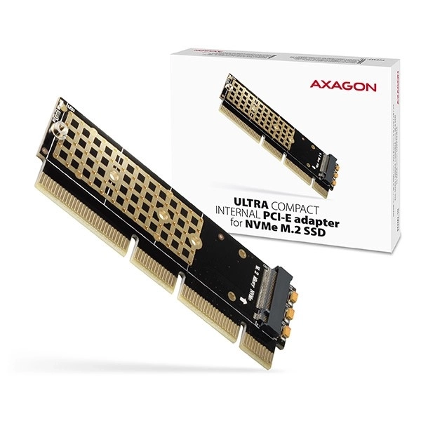 PCEM2-1U interní adaptér PCIe x16/x8/x4, slot M.2 NVMe M-key, 1U