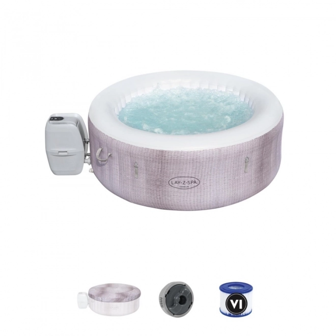 BESTWAY Zahradní lázně Cancun Lay-Z-Spa AirJet pro 4 osoby + čerpadlo + filtr + kryt