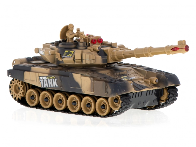 RC velký tank 2,4 GHz pouštní kamufláž