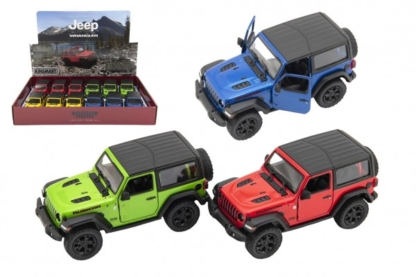 Kovové auto Kinsmart Jeep Wrangler 2018 na zpětné natažení 12,5cm