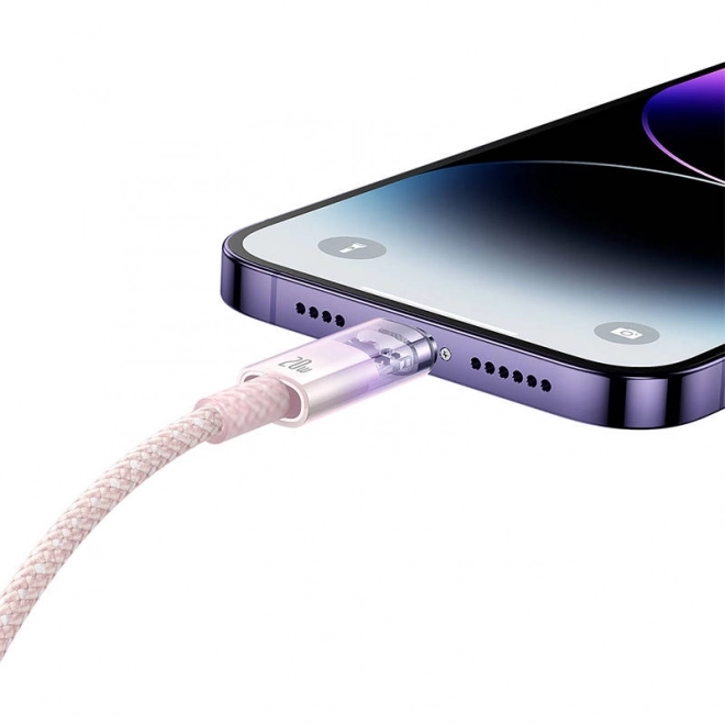 Rychlonabíjecí kabel Baseus USB-A na Lightning Explorer Series 2m 20W (růžový)