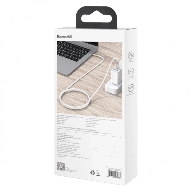 Kabel USB-C na USB-C Baseus Cafule, 100W, 2m (černý)