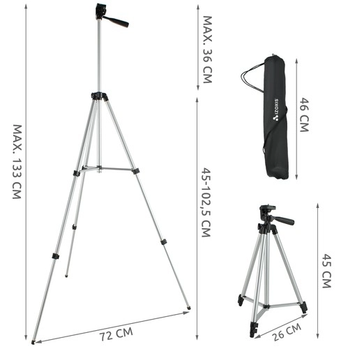 Fotostativ s bluetooth ovladačem - 133 cm