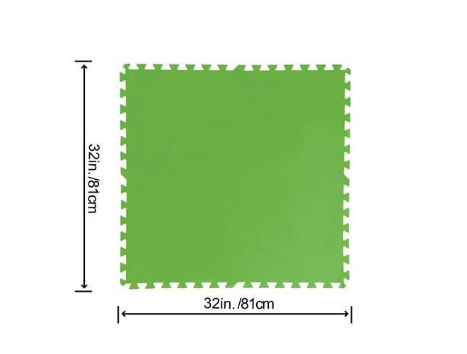 Zelená podložka pod bazén 78 x 78 cm - 9 kusů