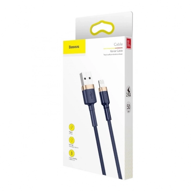 Baseus Cafule Lightning kabel 2,4A 1m - zlato-tmavě modrý