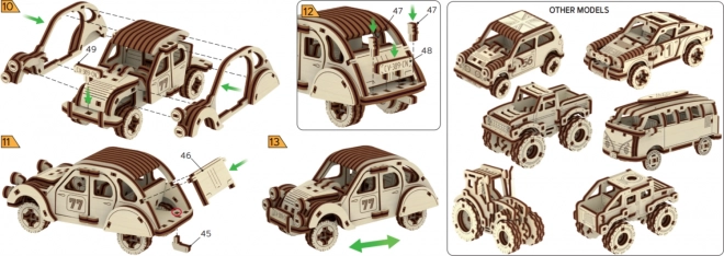 Wooden City 3D puzzle Superfast Rally Car č.2