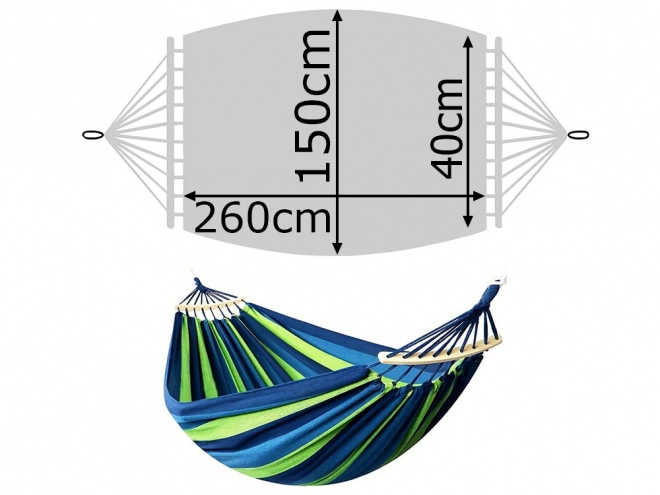 Dvojitá houpací síť s polštářem Brazilian xxl 200kg 260x150