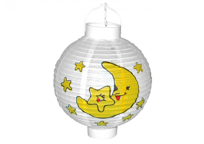 Lampion 20cm měsíc a hvězdy na baterie