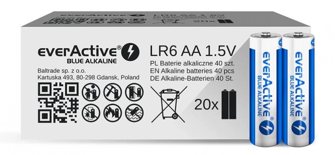 Baterie LR6/AA modré alkalické 40 ks. Limitovaná edice