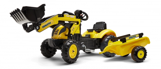 Falk Šlapací traktor 2076M Komastu Pedal backhoe s přívěsem