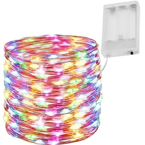 LED barevný světelný řetěz - 10 m, 100 LED
