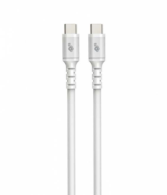 Kabel USB C - USB C 1 m. silikonový bílý