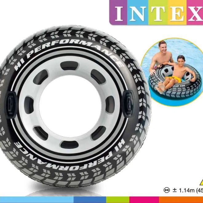 Nafukovací kruh pneumatika s úchyty 114 cm