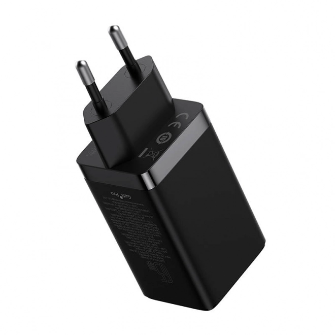 Nástěnná nabíječka Baseus GaN5 Pro 2xUSB-C + USB, 65 W (černá)