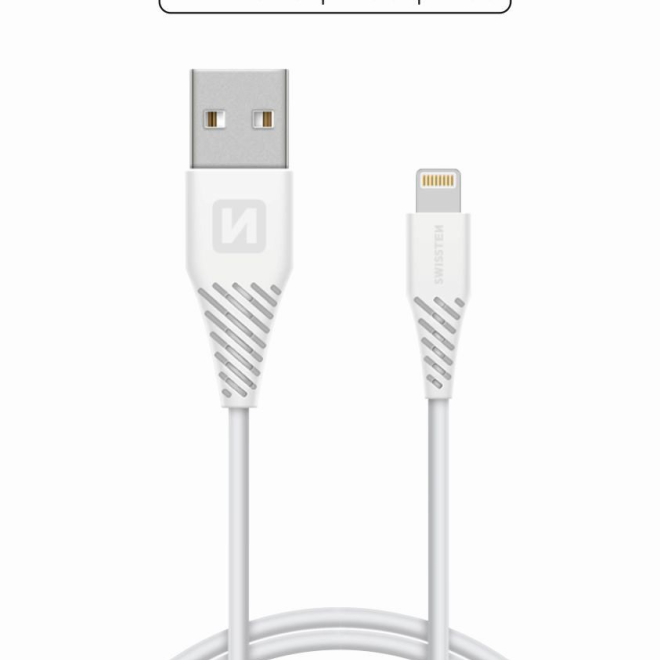 Kabel / USB / Lightning MFI kabel 1,2 m Swissten - bílý