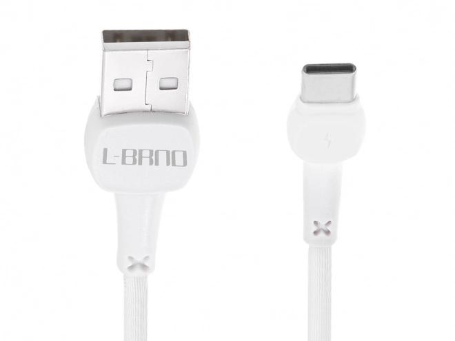 Bílý rychlonabíjecí USB kabel