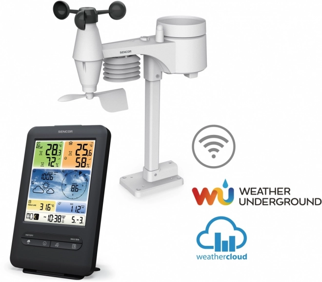 Postprofesionální meteorologická stanice s Wifi senzorem SWS 9898 WiFI 5v1