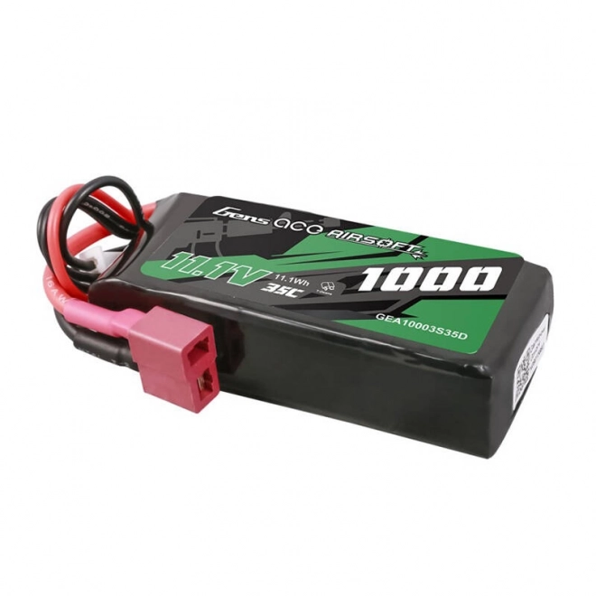 Gens ace 35C 1000mAh 3S1P 11.1V Airsoft Gun Lipo baterie s T konektorem