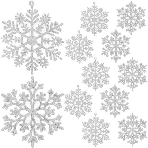 Vánoční ozdoby na stromeček - sněhové vločky 12ks. Ruhhy 22516