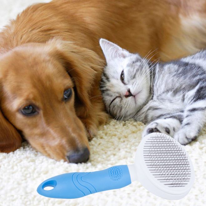 Samočisticí kartáč na psí srst pro kočky