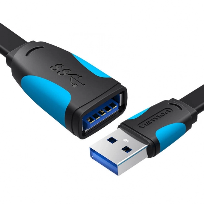 Plochý prodlužovač USB 3.0 Vention VAS-A13-B100 1m černý