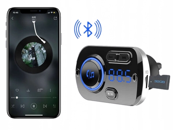 Bluetooth FM vysílač USB 5.0 multifunkční 8v1