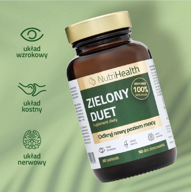 NutriHealth doplněk stravy GREEN DUET, (60 kapslí) 100% přírodní