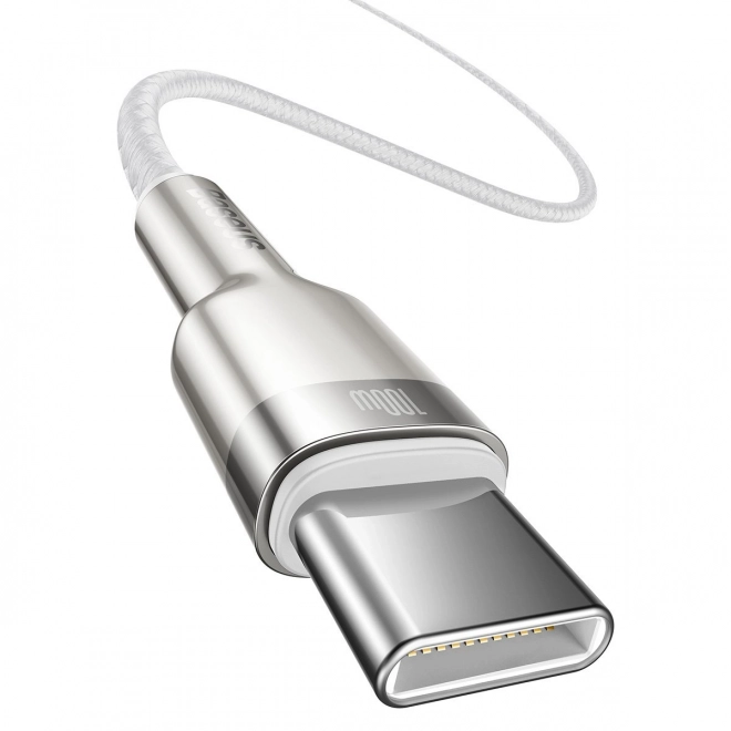 Kabel USB-C na USB-C Baseus Cafule, 100W, 2m (bílý)