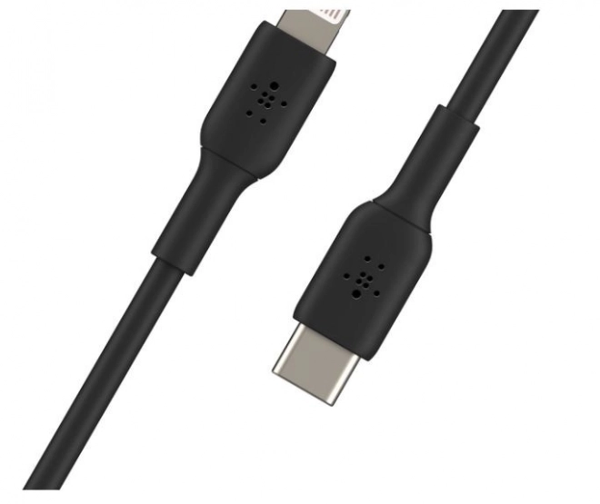 PVC kabel USB-C na Lightning 1 m černý