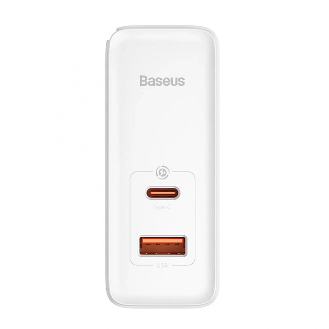 Nástěnná nabíječka Baseus GaN5 Pro USB-C + USB, 100W + 1m kabel (bílá)