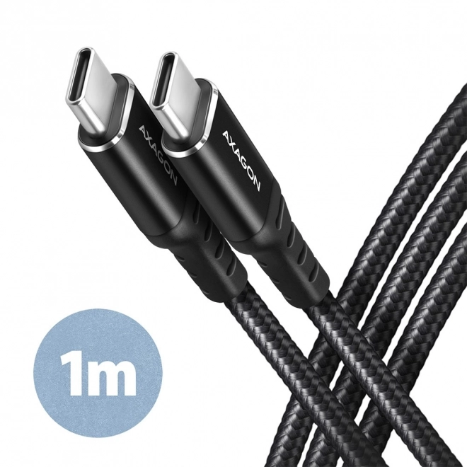 BUCM-CM10AB USB-C - Kabel USB-C 2.0, 1m, PD 60W, 3A, ALU, opletený, černý