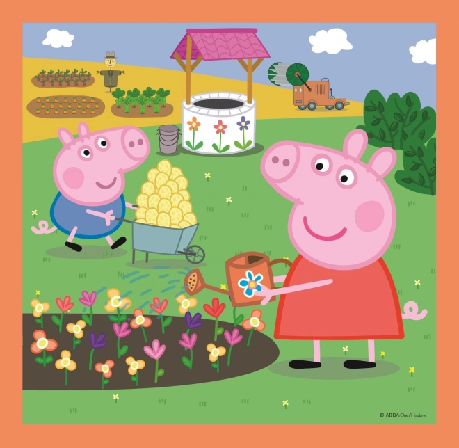 Puzzle 3v1 Důmyslné prasátko Peppa