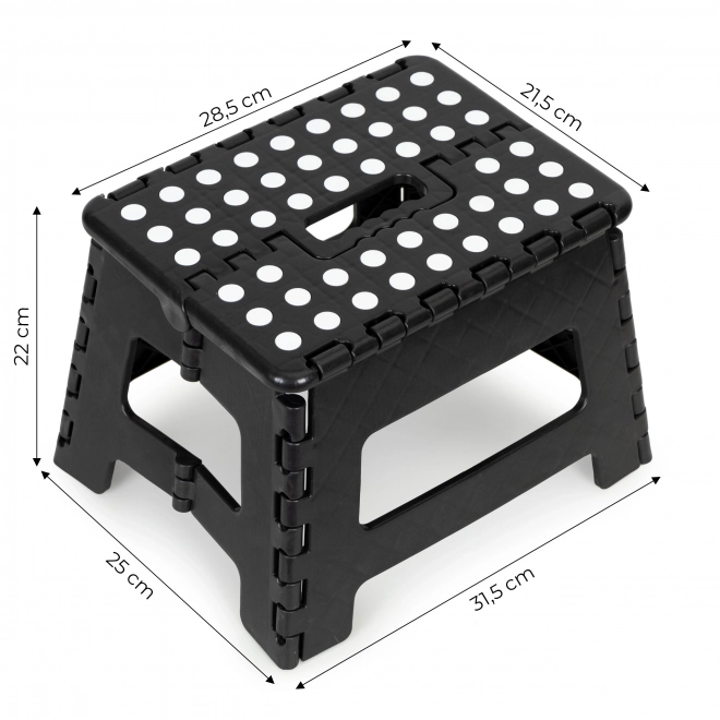 Skládací stolička, 1stupňová plastová stolička, 22 cm