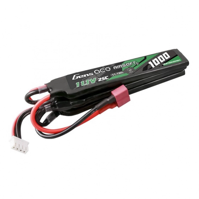 Gens ace 25C 1000mAh 3S1P 11.1V Nunchuck 3X Airsoft Gun Lipo baterie s T konektorem