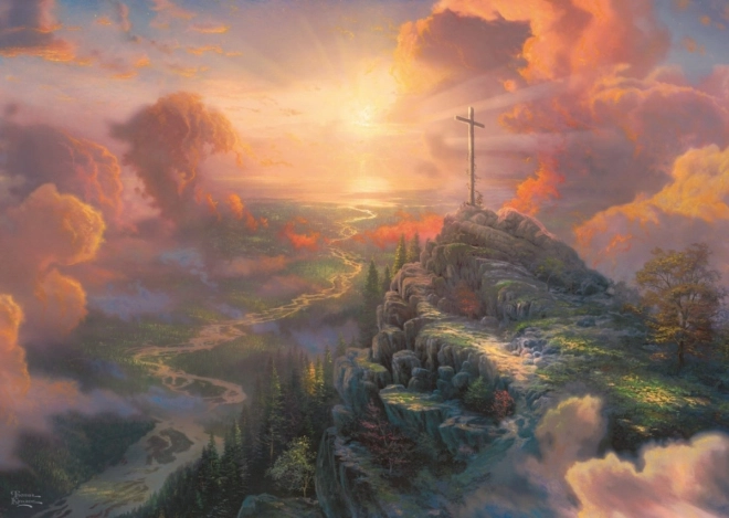 Puzzle prémiové kvality 1000 dílků THOMAS KINKADE Svatý kříž