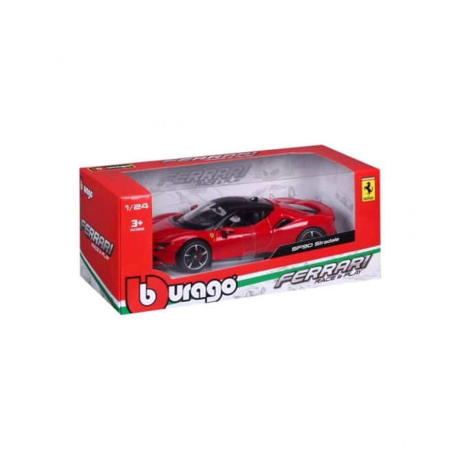 Bburago 1:24 Ferrari Top SF90 Stradale Red