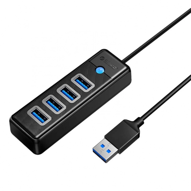 Orico USB hub 4x USB 3.0 5 Gbps 0,15m černý