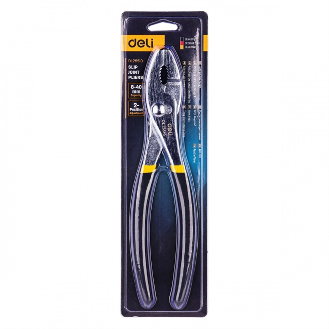 Kleště na kluzné spoje Deli Tools EDL25510 10'' (černo-žluté)