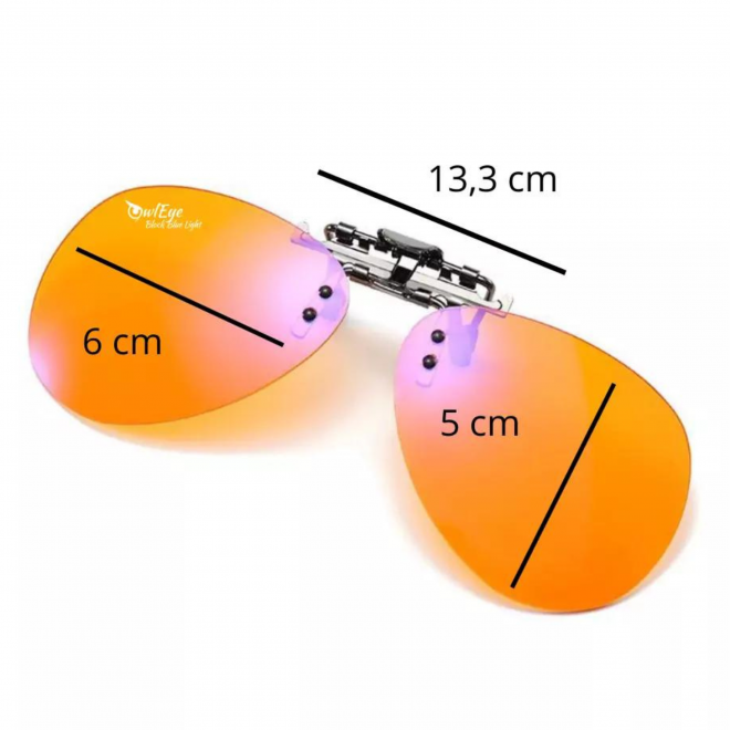 OwlEye Oval Tilt-Off Overlay - model ZMIERZCH - 98,8 % ochrana očí s korekcí zraku