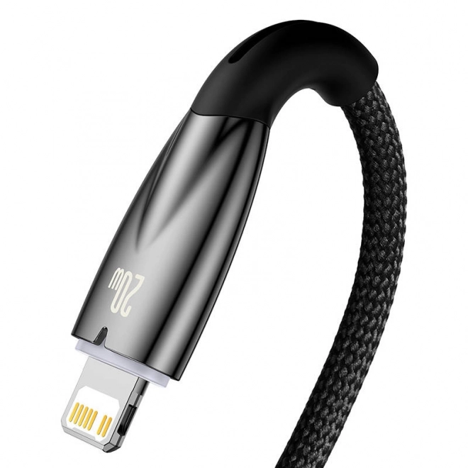 Kabel USB-C pro Lightning Baseus řady Glimmer, 20 W, 1 m (černý)