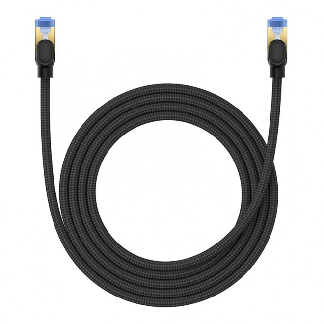 Opletený síťový kabel cat.7 Baseus Ethernet RJ45, 10Gbps, 2m (černý)