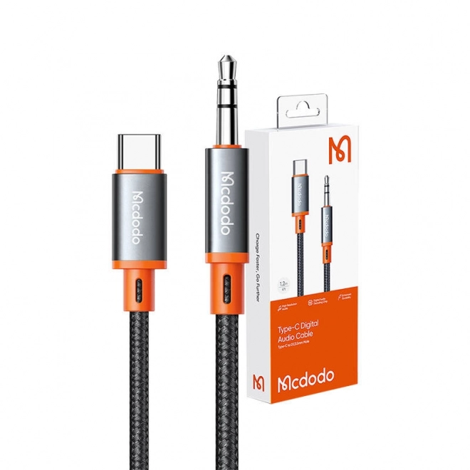 Kabel Mcdodo CA-0820 USB-C na 3,5mm mini jack AUX, 1,2 m (černý)