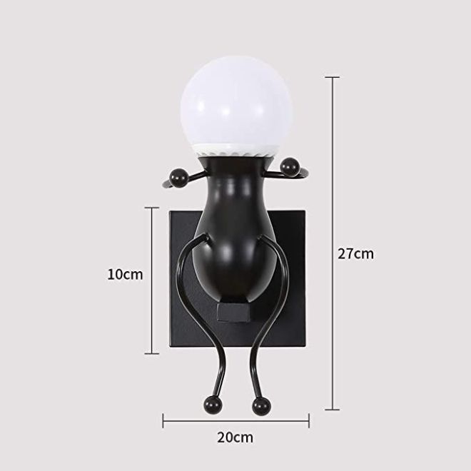 Nástěnné svítidlo/zásuvka Loft single - černá, typ VI