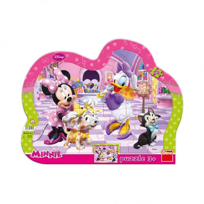 Puzzle Minnie a mazlíčci 25 dílků deskové