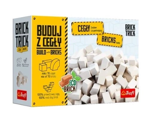 BRICK TRICK Balení bílých cihel mix - 70 kusů