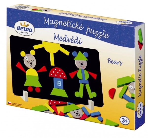 Magnetické puzzle Medvědi v krabici 33x23x3,5cm