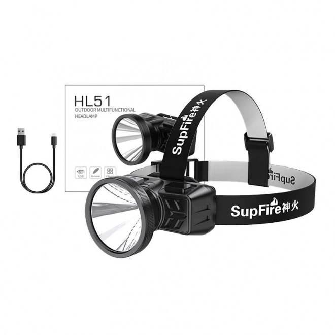 Čelovka Superfire HL51, 160lm, USB