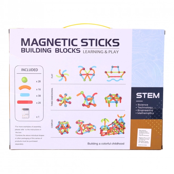 Magnetické stavebnice - sada 102 kusů